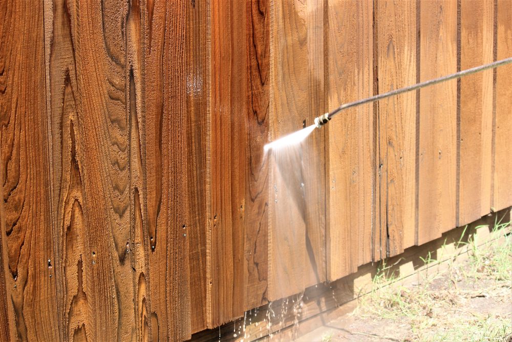 power washing in wall