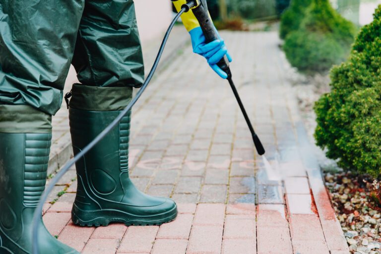 power washing walkway